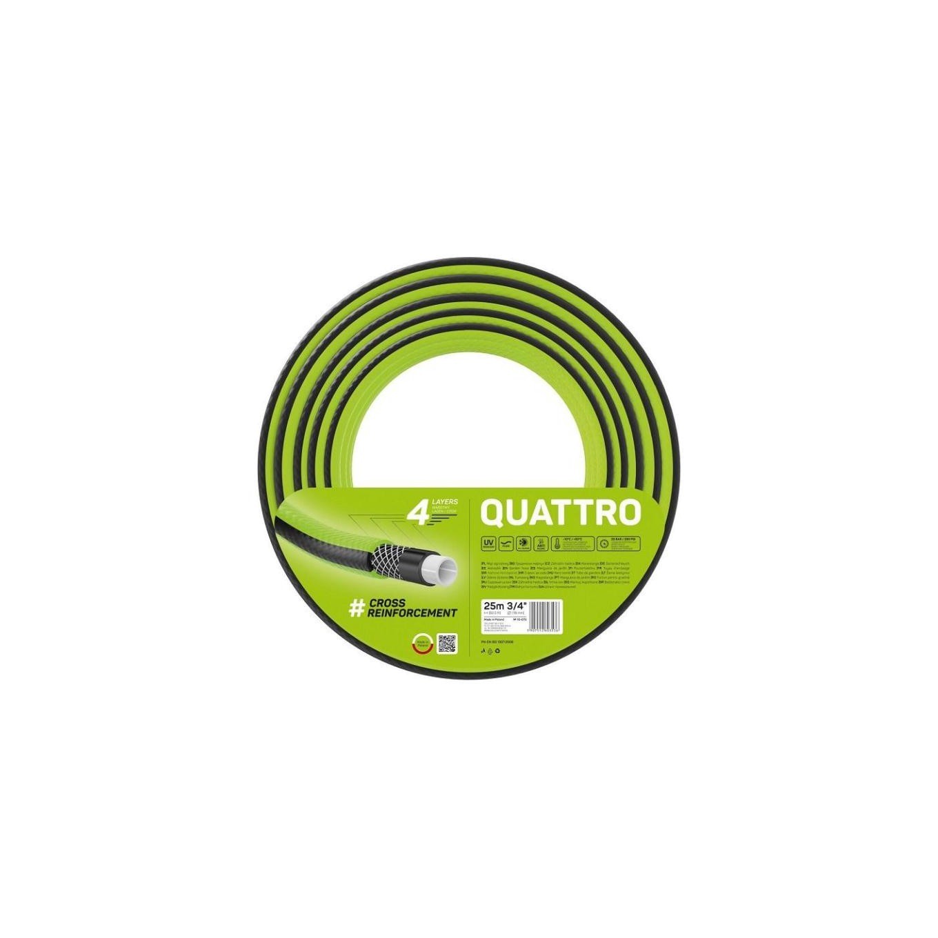 quattro garden hose 3/4 25m 10-075