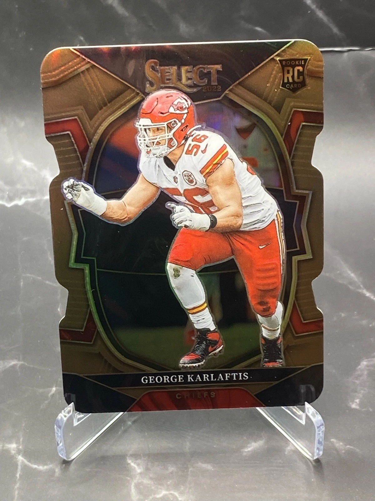 2022 Panini Select George Karlaftis RC SP /149 Copper Die Cut Rookie #22