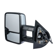 Robust Side View Mirrors Heated LED Turn Signals Manual Telescoping Durable