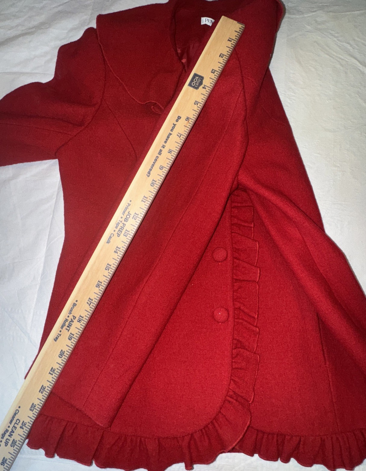 Pendleton Women's Medium Red Ruffle Wool Blazer J… - image 6