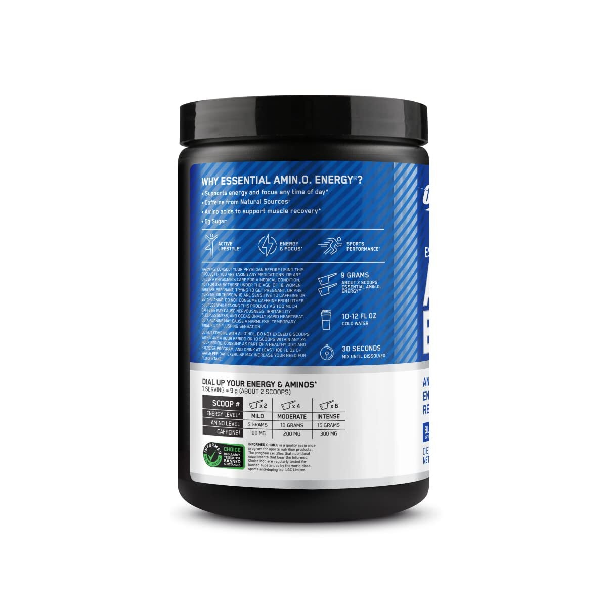 Optimum Nutrition Amino Energy Pre Workout with Green Tea, Blue Raspberry
