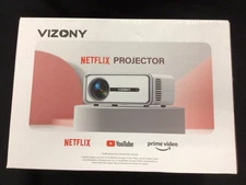 Vizony 1920 x 1080p Resolution Projector For Indoor/Outdoor Bundle