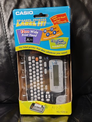 Casio kl-120 tragbares Beschriftungsgerät mit teilweise gebrauchtem Band NUR