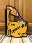 Use Boyce-ite Now Flange Sign Gas Oil Garage Parts Vintage Style Wall Decor