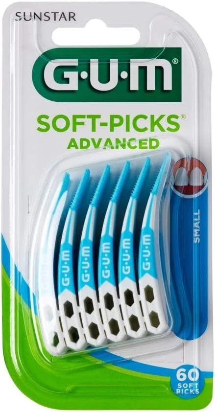 SUNSTAR DEUTSCHLAND GMBH 2x GUM Soft Picks Pro Small - 2x 60 Count Toothpicks Interdental Brush