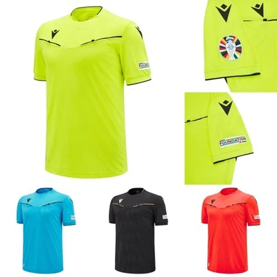EURO 2024 UEFA ARBITRE HOMME - MAILLOT MATCH SS - FOOTBALL MACRON - Photo 1/4