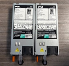  Lot of 2 Dell 00XW8W 750W 80 Platinum Switching Power Supply E750E-S1 V3898 