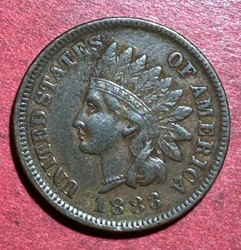 1883 US Indian Head Cent! XF! SHARP! Old US Coin!