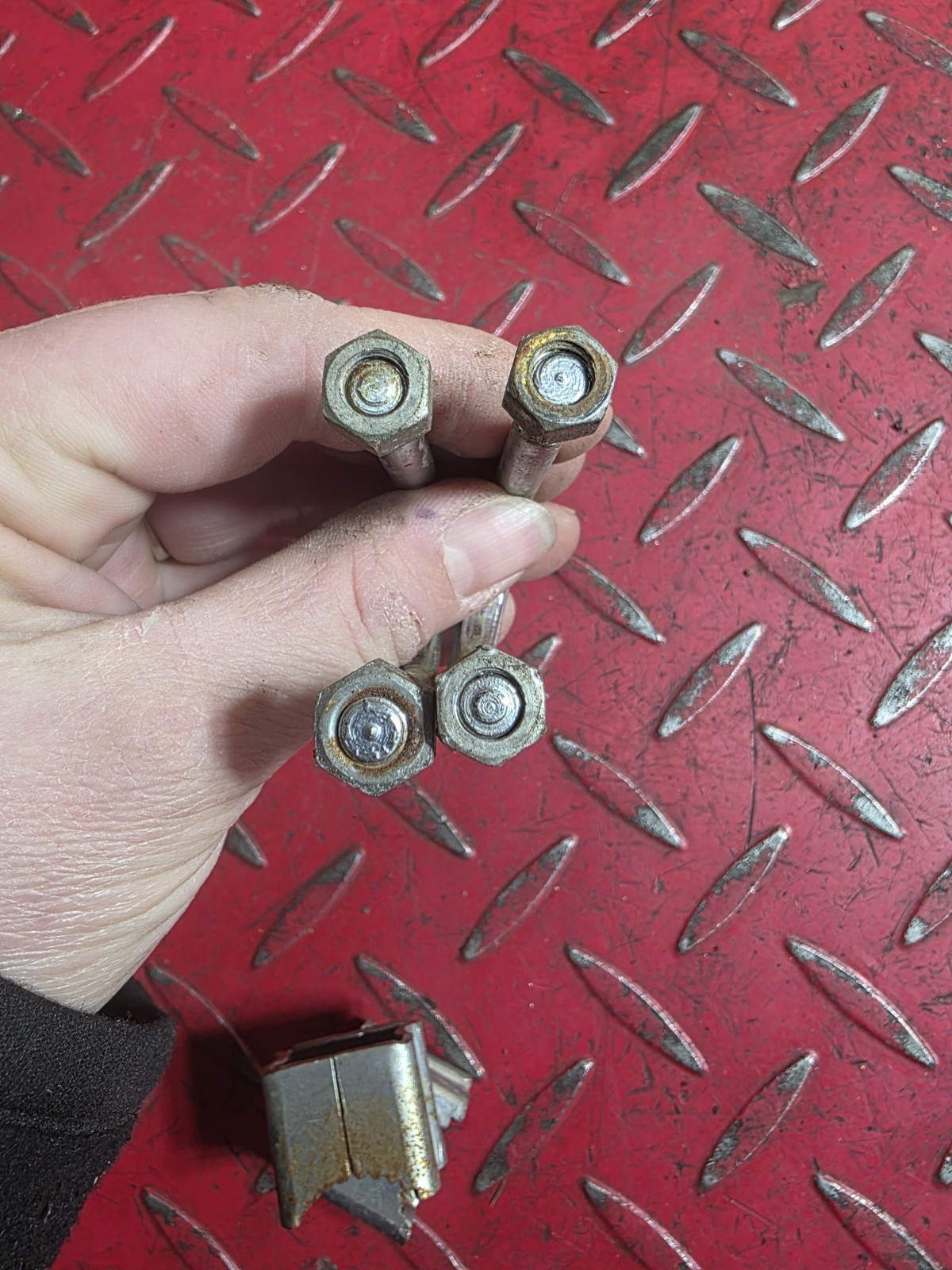 1975 Mobylette Motobecane 4T Handlebar Hold Down Clamps