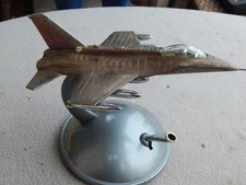Vintage Military Type Fighter Jet Pen Holder Lighter Estate Find