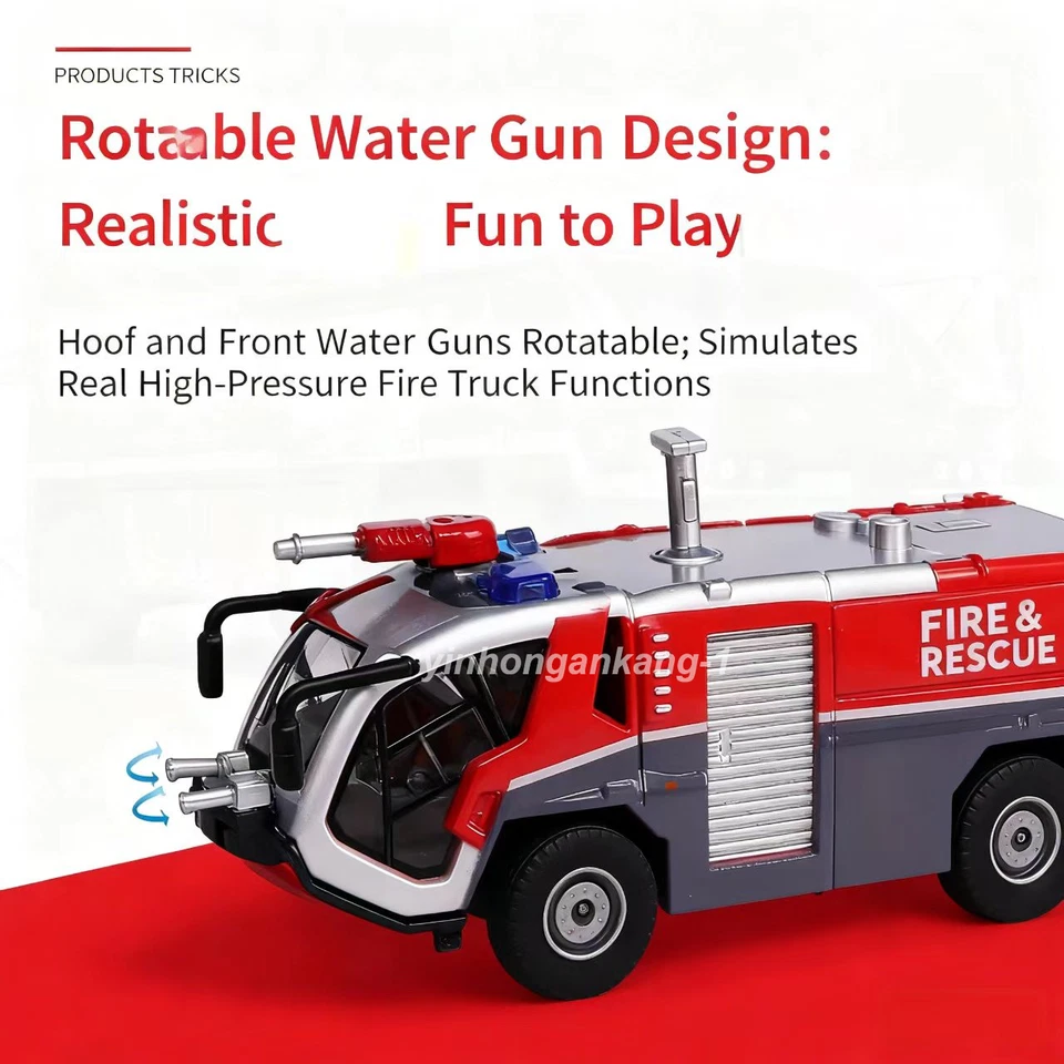 Camión de bomberos de rescate Kaidiwei 1/50 modelo de coche fundido a presión Foto 2 de 4