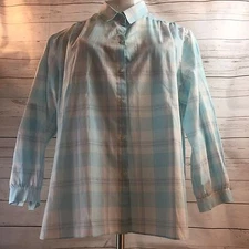 Set Of 2 "All Hours Paris Milan" Light Multi Color Button Down Shirts Wmns 46