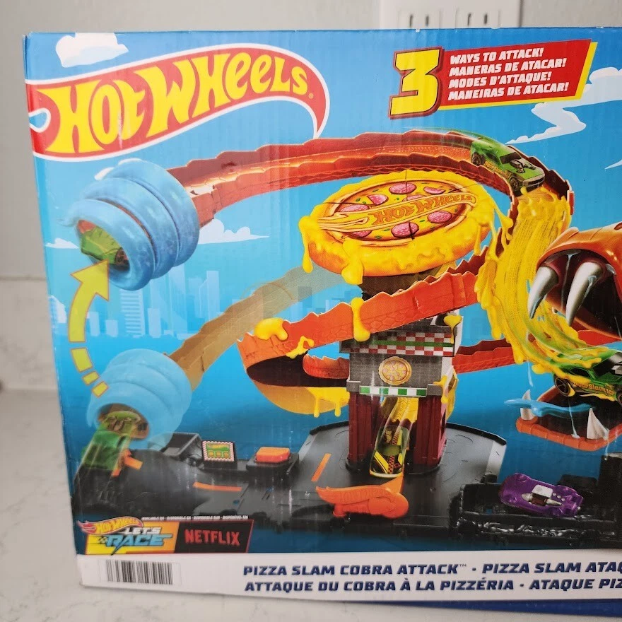 Nuevo Hot Wheels City Pizza Slam Cobra Attack Venemy Let's Race Netflix Mattel Foto 3 de 4