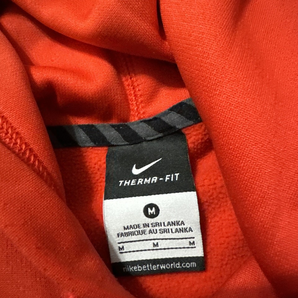 Mens Nike USA Flag Red Athletic ThermaFit Hoodie Sweatshirt Size