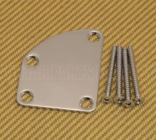NP-DLX-C Chrome Offset/Contoured Heel Neck Plate Kit for Fender® Deluxe Guitars