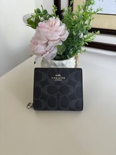 Coach Snap Wallet In Signature Canvas