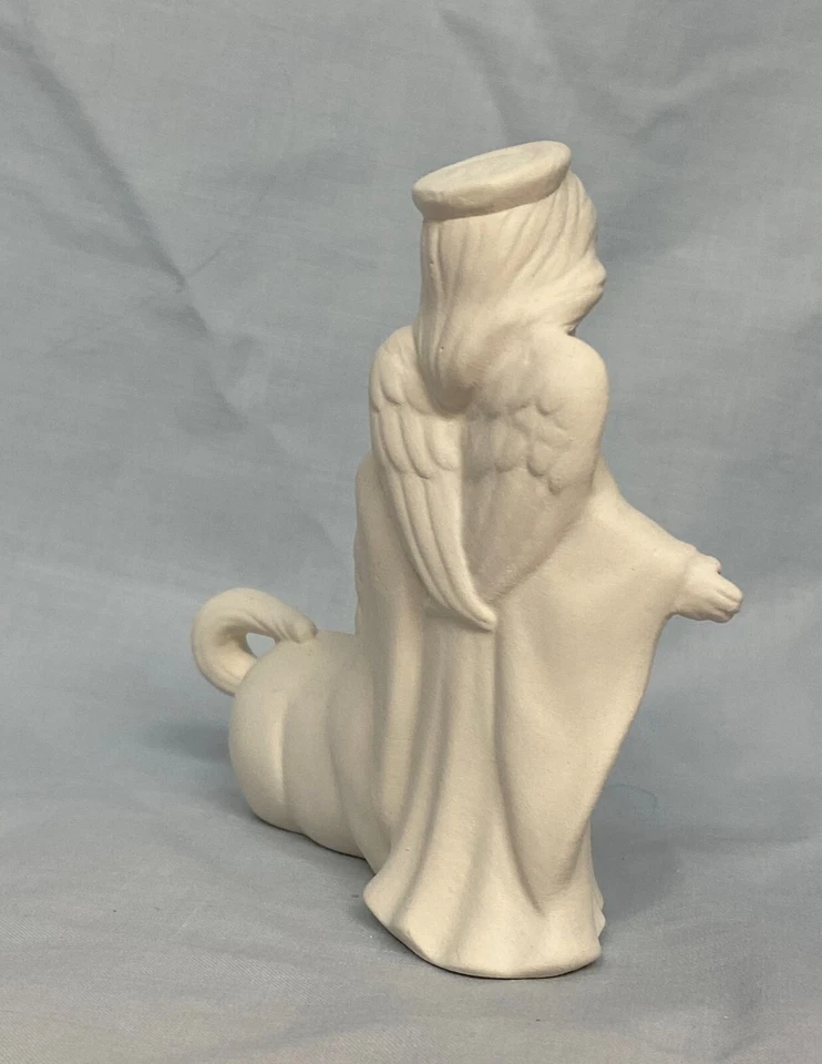 Angel and Unicorn 4" T Religous Christmas Ceramic Bisque Ready to Paint - Image 2 of 4