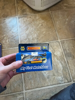 My First Matchbox Rover Sterling Blue Body Yellow Hubs Boxed Toy Model Car 70mm