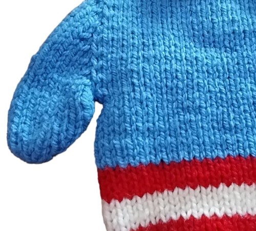 XLChristmas Stocking Mitten Handmade Knit Retro 16" For Boy Dad Husband Vtg - Picture 9 of 20