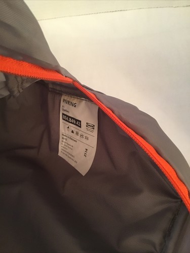 IKEA PIVRING Backpack Light Gray 9 ½x3 ¼x13 ½ " 2 gallon Water Resistant - Picture 5 of 6