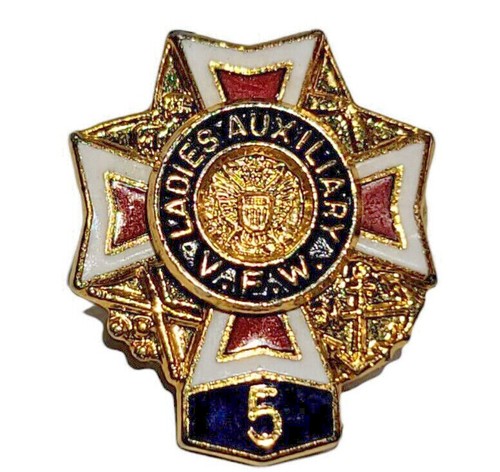VFW Ladies Auxiliary Service 5 Year Lapel Pin Veterans Of Foreign Wars - Picture 2 of 6