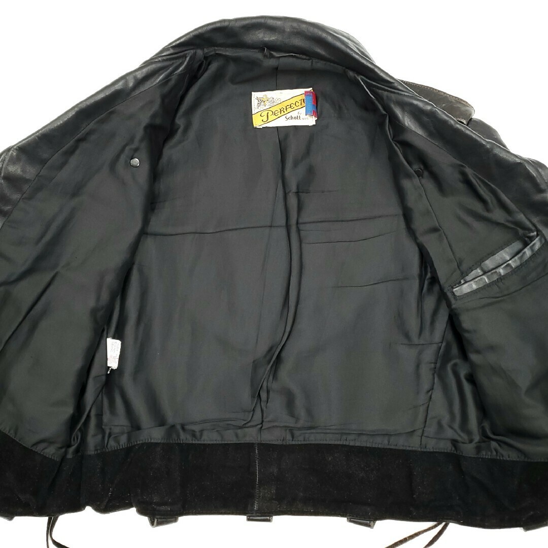 Discontinued 119 Schott 42 Leather Rider Jacket Black Men'S Discontinued 119 Schott 42 Leather Rider Jacket Black Men'S