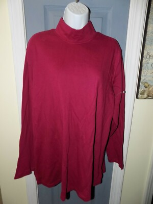 Sears Classic Elements Red Plum Mock Turtleneck Size 20/22W Women's NWOT