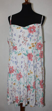 Old Navy XXL White Colorful Floral Lined Sundress Spaghetti Strap Elastic Back