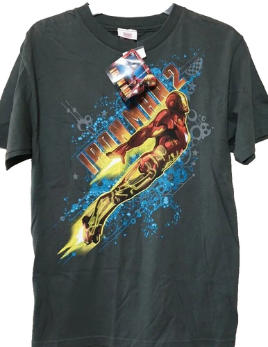 Marvel Iron Man 2 Boys Rare T-Shirt Large 14-16 VTG 2010 Hero Graphic Print NWT - Picture 7 of 7