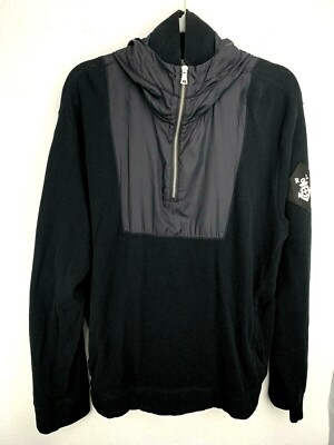 ブラック M SEE SEE Big Nylon Pullover SEE SEE HALF ZIP NYLON JACKET BLACK XL