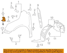 GM OEM 10-13 LaCrosse Fender Fender Components-Fender Front Bracket 15925012
