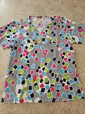 Sherly Women's Print Scrub Top Size M
