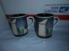 SET 2 LEGACY PUBLISHING GROUP SAGEBRUSH FINE ART LAVENDER & PITCHER COFFEE MUGS