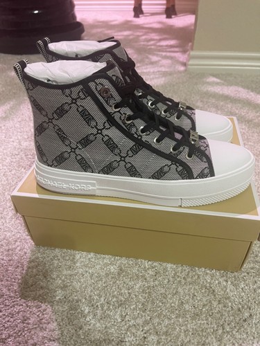 Michael Kors Evy Empire Logo Jacquard Natural/Blk - Picture 6 of 7