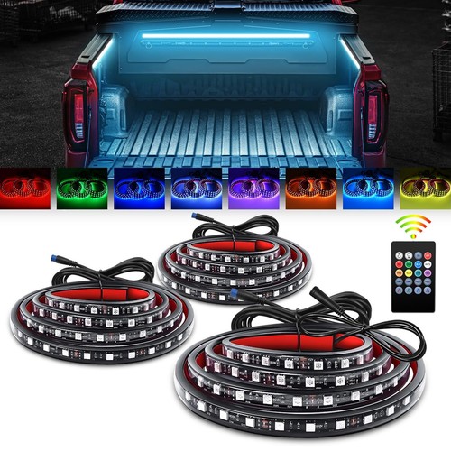 3X 60" LED Truck Bed RGB Cargo Light Strip Kit for Car Pickup Trucks Van SUV - Picture 10 of 12