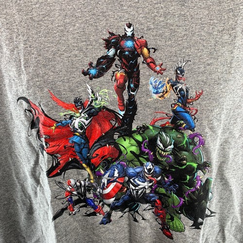 Marvel Avengers Venom T-Shirt Organic Short Sleeve Size L Melange Grey - Foto 3 di 15
