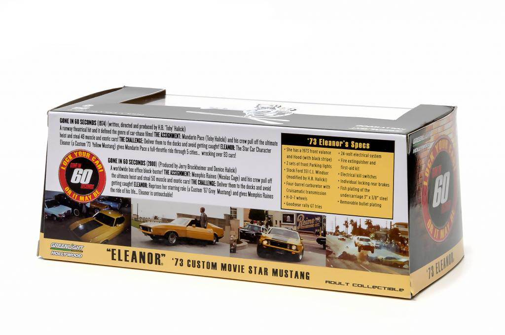 1973 FORD MUSTANG MACH 1 ELEANOR GONE IN 60 SIXTY SECONDS 1/43