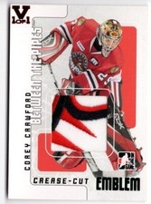 2007-08 ITG Between The Pipes Emblem Emerald Vault #CCE-06 Corey Crawford 1/1
