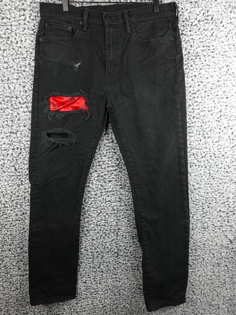 Levi's Men's 522 Jeans Slim Tapered W32 L32 Black Stretch Bandana