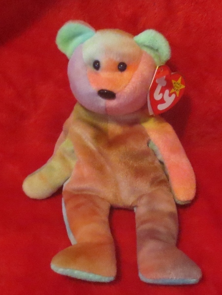 Ty Beanie Baby Garcia the Tie Dye Bear 4th Gen Hang Tag 3rd Gen