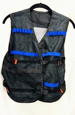 NERF N-Strike Elite Tactical Vest Kids One Size Fits Most Black Nylon and Mesh