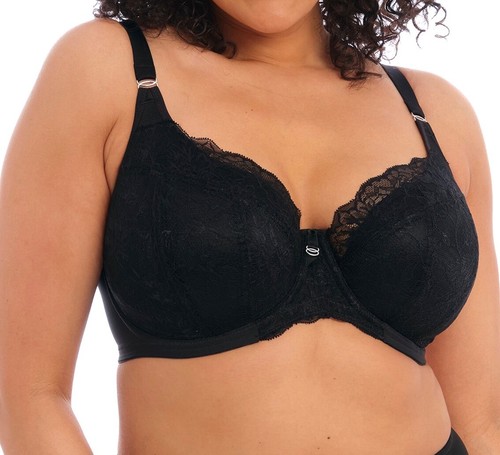 Elomi Brianna Bra Black Size 36FF Underwired Padded Half Cup Balcony Lace 8081 - Picture 9 of 12