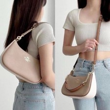 NWT - COACH Teri Shoulder Bag In Colorblock - CA173 Taupe Multi/ Pebble Leather