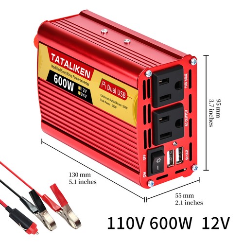 2500W Car Power Inverter DC 12v to AC 110V 60HZ with Dual USB Ports - Picture 15 of 18