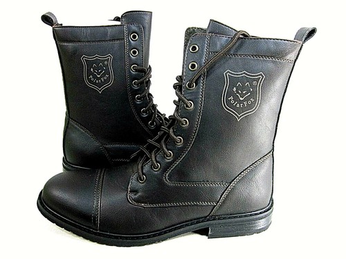 Military Lace Up Brown Combat Boots 