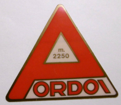 Souvenir-Aufkleber Passo Pordoi Pordoijoch 2250 m Dolomitenstrasse Südtirol 80er