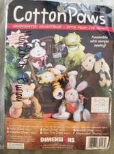Dimensions Cotton Paws Hopscotch Bunny Stuffed Craft Kit Cynthia Rose 62117 NIP