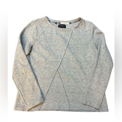 Barbour Summer Tartan Highland Overlayer Gray Crew Neck Sweatshirt sz 6