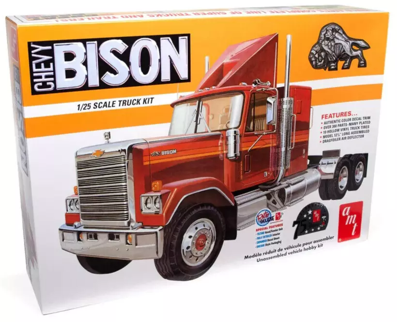 1 25 AMT Chevy BISON Semi Truck PLASTIC MODEL KIT SEALED
