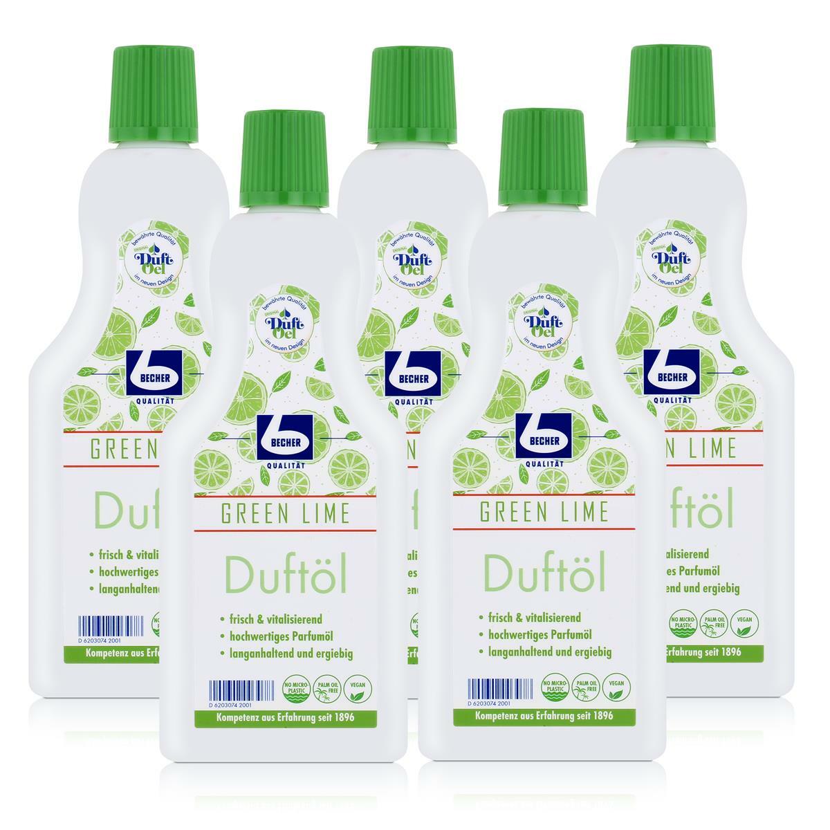 Dr. Becher Duftöl Green Lime 500ml - Parfumöl (5er Pack)
